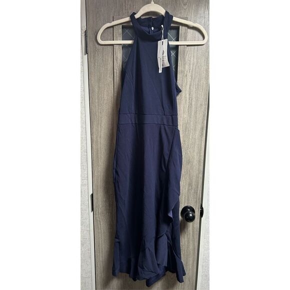 NEW MEROKEETY Sleeveless Halter Neck Cocktail Party Midi Dress S - Picture 6 of 6